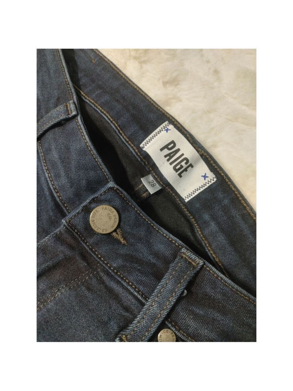Women's PAIGE Dark Blue Verdugo Ultra Skinny Davis Ankle Jeans Size 28 - Picture 3 of 11